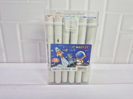 Marcadores caja polastica doble punta x18